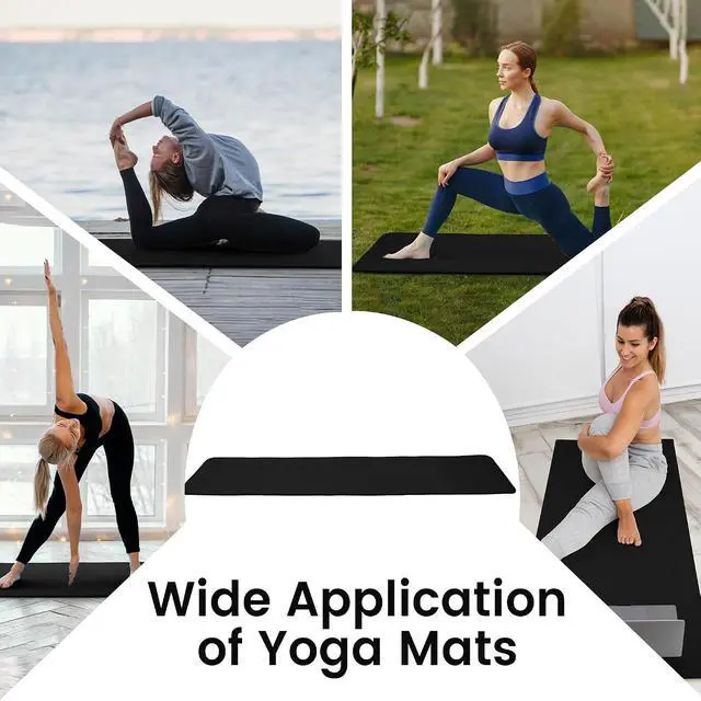 Alt view image 6 of 7 - Fitvids Yoga Mat, 1/2-Inch Extra Thick High Density Exercise Mat, Anti-Tear Exercise Yoga Mat with Carrying Strap, Suitable for Various Yoga Exercises