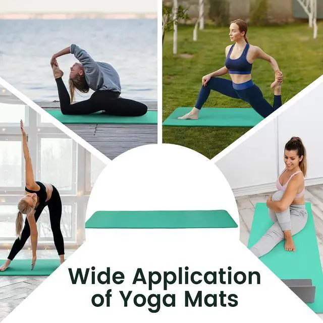 Alt view image 6 of 7 - Fitvids Yoga Mat, 1/2-Inch Extra Thick High Density Exercise Mat, Anti-Tear Exercise Yoga Mat with Carrying Strap, Suitable for Various Yoga Exercises