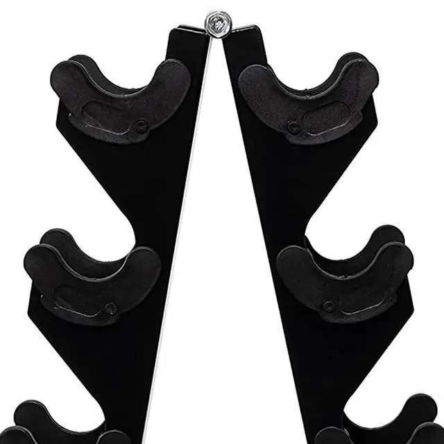 Alt view image 7 of 7 - BalanceFrom Neoprene Coated Iron Dumbbell Hex Weights Set with Stand Color-Coded or Black Options with Non-Slip Grip for Strength Training, Resistance Workouts, and Home Gym Fitness