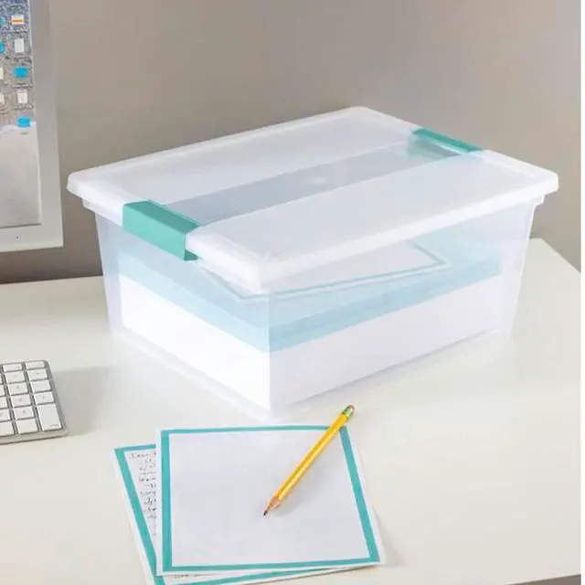 Alt view image 6 of 7 - Sterilite Deep Clip Box, Clear Storage Bin with Latching Lid, 4 Pack