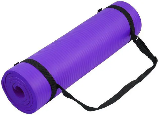 Main image of Fitvids Yoga Mat, 1/2-Inch Extra Thick High Density Exercise Mat, Anti-Tear Exercise Yoga Mat with Carrying Strap, Suitable for Various Yoga Exercises