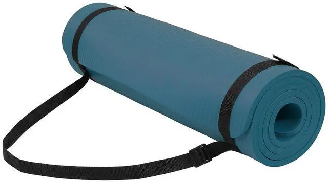 Main image of Fitvids Yoga Mat, 1/2-Inch Extra Thick High Density Exercise Mat, Anti-Tear Exercise Yoga Mat with Carrying Strap, Suitable for Various Yoga Exercises