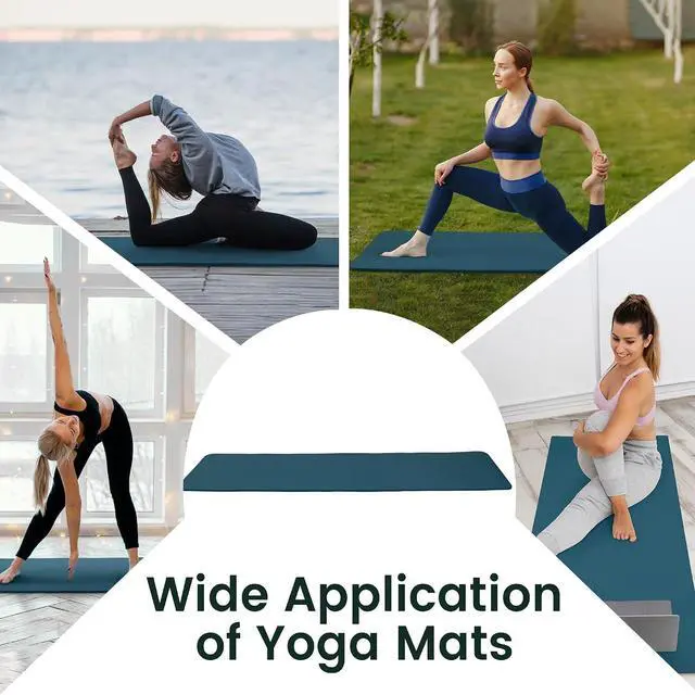 Alt view image 6 of 7 - Fitvids Yoga Mat, 1/2-Inch Extra Thick High Density Exercise Mat, Anti-Tear Exercise Yoga Mat with Carrying Strap, Suitable for Various Yoga Exercises