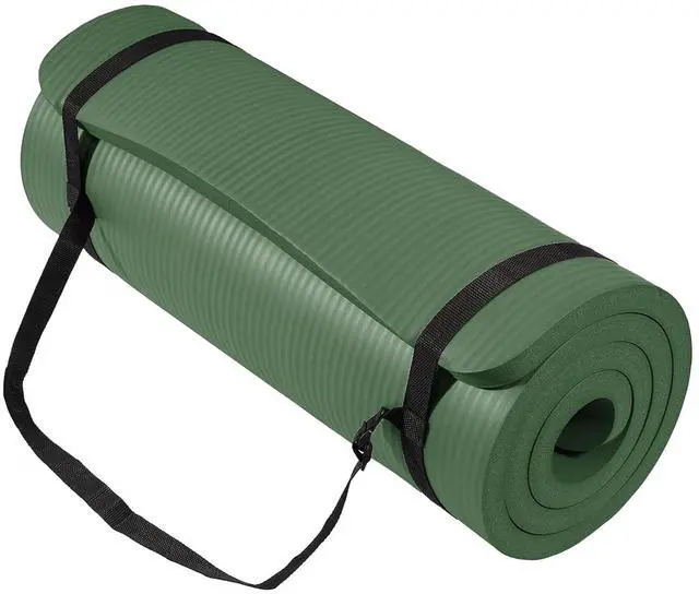 Main image of BalanceFrom Yoga Mat, 1-Inch Extra Thick High Density Exercise Mat, Anti-Tear Exercise Yoga Mat with Carrying Strap, Suitable for Various Yoga Exercises, Multiple Colors
