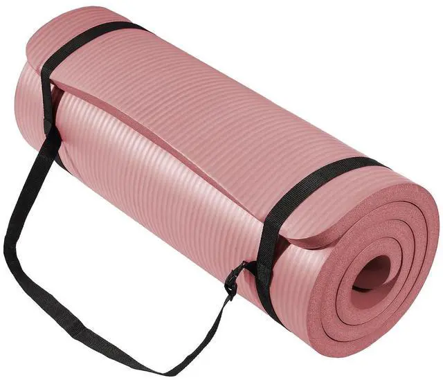Main image of BalanceFrom Yoga Mat, 1-Inch Extra Thick High Density Exercise Mat, Anti-Tear Exercise Yoga Mat with Carrying Strap, Suitable for Various Yoga Exercises, Multiple Colors