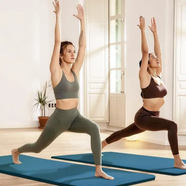 Alt view image 6 of 6 - BalanceFrom Yoga Mat, 1-Inch Extra Thick High Density Exercise Mat, Anti-Tear Exercise Yoga Mat with Carrying Strap, Suitable for Various Yoga Exercises, Multiple Colors