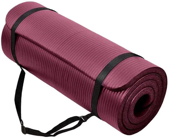Main image of BalanceFrom Yoga Mat, 1-Inch Extra Thick High Density Exercise Mat, Anti-Tear Exercise Yoga Mat with Carrying Strap, Suitable for Various Yoga Exercises, Multiple Colors