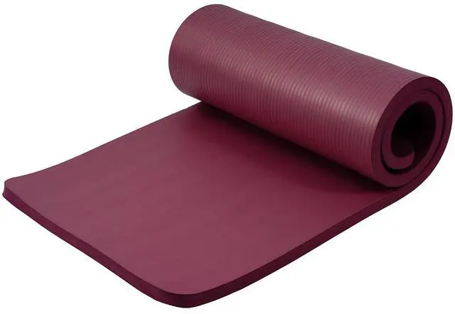 Alt view image 7 of 7 - BalanceFrom Yoga Mat, 1-Inch Extra Thick High Density Exercise Mat, Anti-Tear Exercise Yoga Mat with Carrying Strap, Suitable for Various Yoga Exercises, Multiple Colors