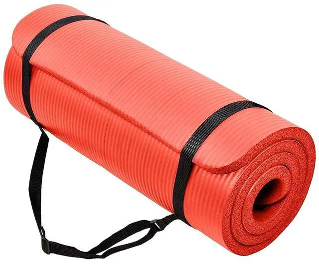 Main image of BalanceFrom Yoga Mat, 1-Inch Extra Thick High Density Exercise Mat, Anti-Tear Exercise Yoga Mat with Carrying Strap, Suitable for Various Yoga Exercises, Multiple Colors
