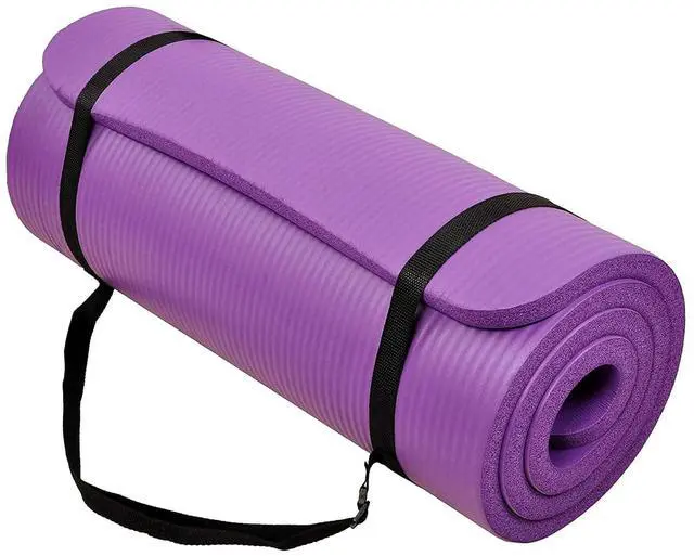 Main image of BalanceFrom Yoga Mat, 1-Inch Extra Thick High Density Exercise Mat, Anti-Tear Exercise Yoga Mat with Carrying Strap, Suitable for Various Yoga Exercises, Multiple Colors
