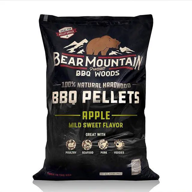 Main image of Bear Mountain All Natural Wood Pellets for Smoker, Grill & BBQ, 20 Lbs, Apple