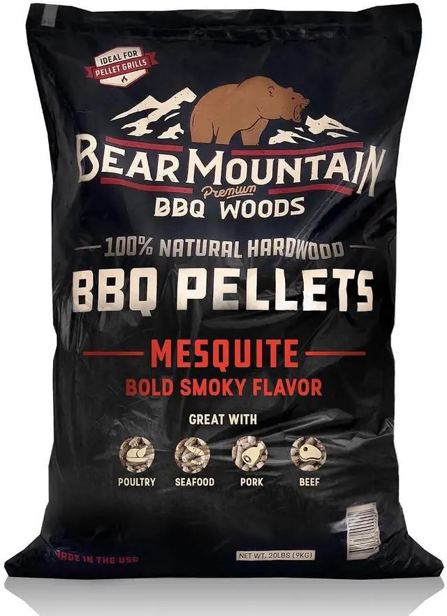 Main image of Bear Mountain All Natural Wood Pellets for Smoker, Grill & BBQ, 20 Lbs, Mesquite
