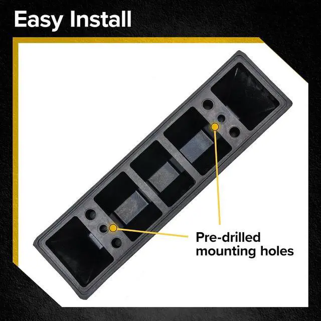 Alt view image 6 of 7 - Guardian 2' Parking Stopper for Garage, Rubber Curb, Mounting Holes