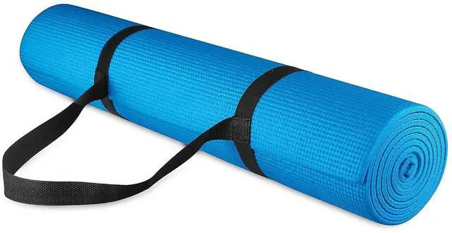 Main image of Fitvids All Purpose 1/4-Inch High Density Anti-Tear Exercise Yoga Mat with Carrying Strap, Multiple Colors