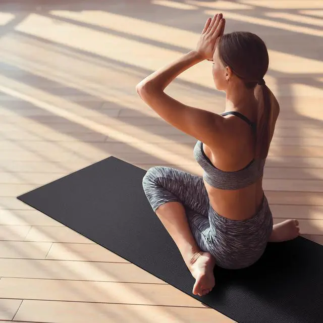 Alt view image 6 of 7 - Fitvids All Purpose 1/4-Inch High Density Anti-Tear Exercise Yoga Mat with Carrying Strap, Multiple Colors