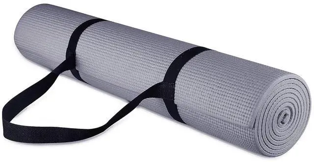 Main image of Fitvids All Purpose 1/4-Inch High Density Anti-Tear Exercise Yoga Mat with Carrying Strap, Multiple Colors