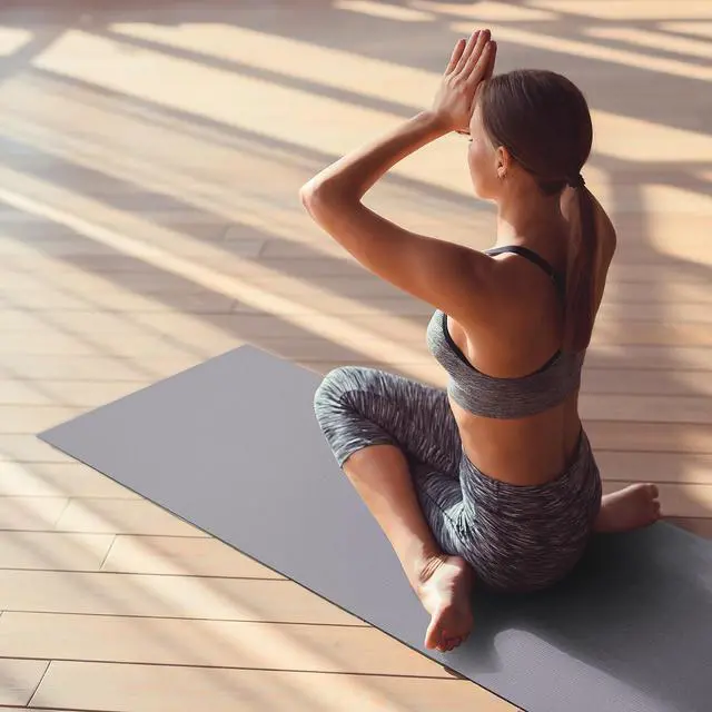 Alt view image 7 of 7 - Fitvids All Purpose 1/4-Inch High Density Anti-Tear Exercise Yoga Mat with Carrying Strap, Multiple Colors
