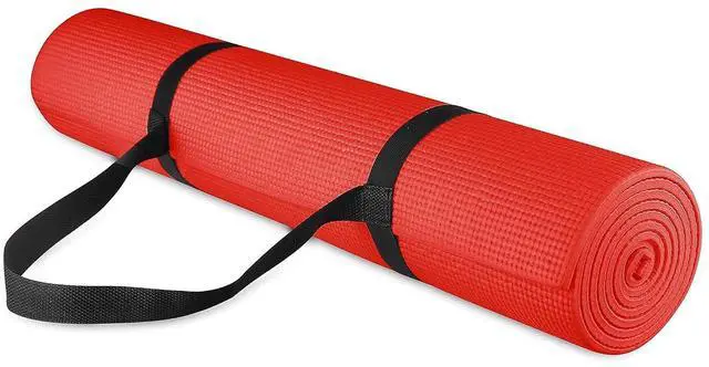 Main image of Fitvids All Purpose 1/4-Inch High Density Anti-Tear Exercise Yoga Mat with Carrying Strap, Multiple Colors