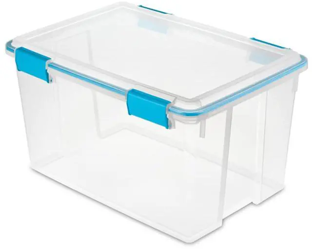 Alt view image 2 of 7 - Sterilite 16-Pack Gasket Box, Weather-Resistant Storage Bins with Latching Lids, 54 Quart - Heavy-Duty Organizing Containers for Closet, Bathroom, and Office