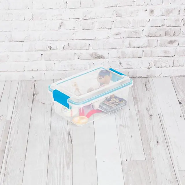 Alt view image 5 of 7 - Sterilite 18-Pack Gasket Box, Weather-Resistant Storage Bins with Latching Lids, 7.5 Quart - Heavy-Duty Organizing Containers for Closet, Bathroom, and Office