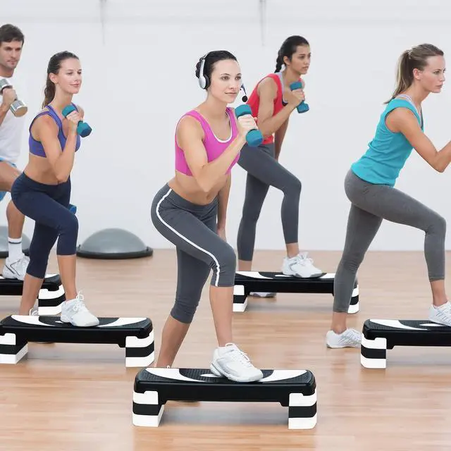 Alt view image 4 of 7 - BalanceFrom 31-inch Aerobic Step Platform Trainer with 3 Adjustable Risers