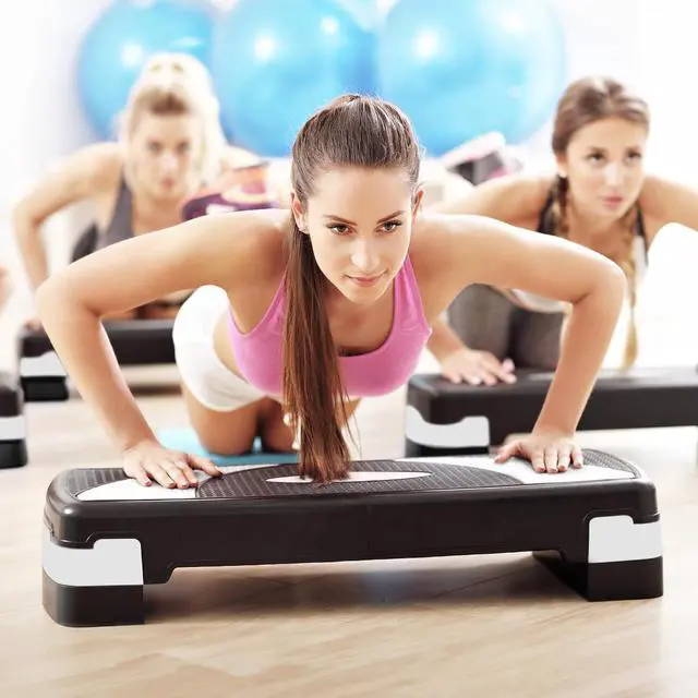 Alt view image 5 of 7 - BalanceFrom 31-inch Aerobic Step Platform Trainer with 3 Adjustable Risers