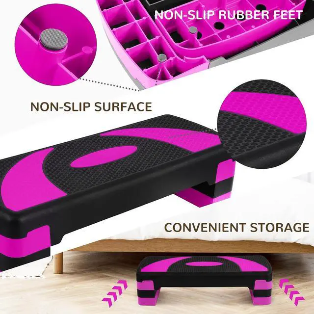 Alt view image 3 of 7 - BalanceFrom 31-inch Aerobic Step Platform Trainer with 3 Adjustable Risers