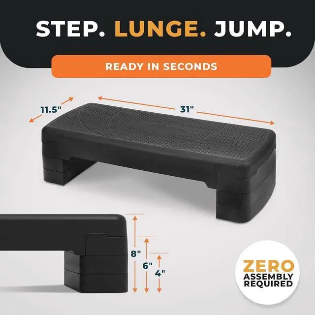 Alt view image 3 of 7 - BalanceFrom 31-inch Aerobic Step Platform Trainer with 3 Adjustable Risers