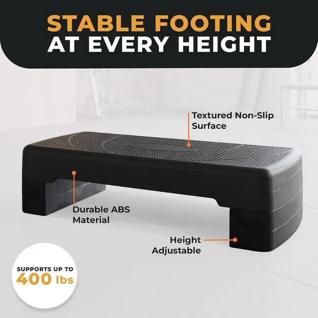 Alt view image 4 of 7 - BalanceFrom 31-inch Aerobic Step Platform Trainer with 3 Adjustable Risers