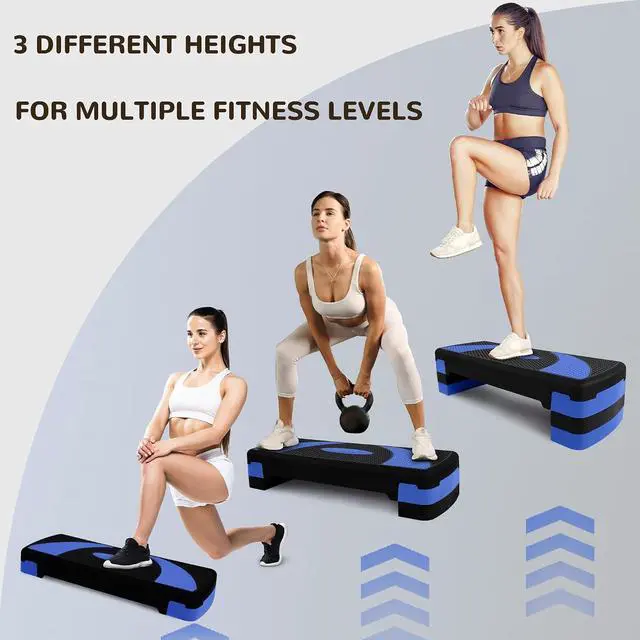 Alt view image 4 of 7 - BalanceFrom 31-inch Aerobic Step Platform Trainer with 3 Adjustable Risers