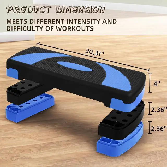 Alt view image 5 of 7 - BalanceFrom 31-inch Aerobic Step Platform Trainer with 3 Adjustable Risers