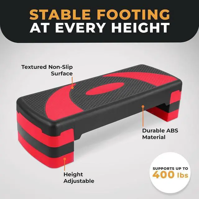 Alt view image 4 of 7 - BalanceFrom 31-inch Aerobic Step Platform Trainer with 3 Adjustable Risers