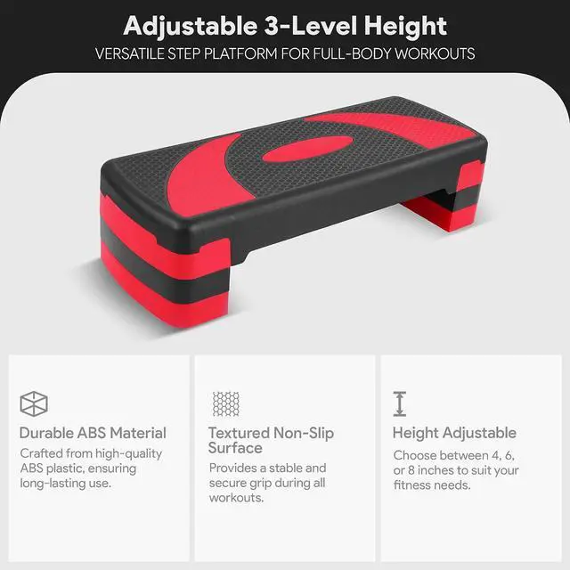 Alt view image 6 of 7 - BalanceFrom 31-inch Aerobic Step Platform Trainer with 3 Adjustable Risers