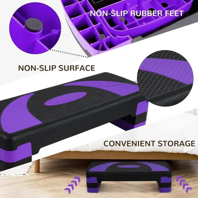 Alt view image 3 of 7 - BalanceFrom 31-inch Aerobic Step Platform Trainer with 3 Adjustable Risers