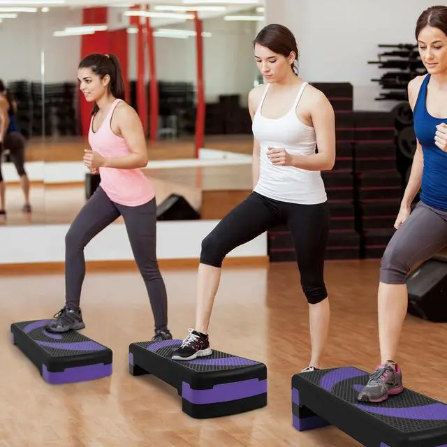 Alt view image 7 of 7 - BalanceFrom 31-inch Aerobic Step Platform Trainer with 3 Adjustable Risers
