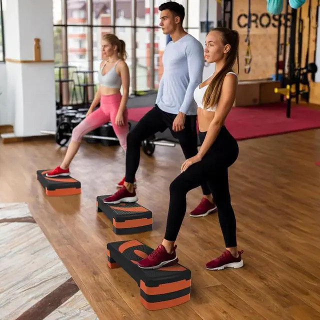 Alt view image 7 of 7 - Fitvids Workout Step Aerobic Platform 31" Exercise Step with 3 levels Adjustable Height nan