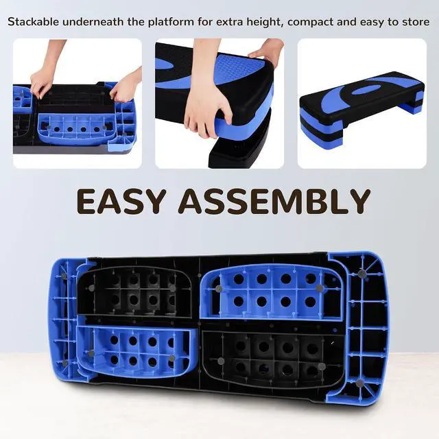 Alt view image 2 of 7 - BalanceFrom 31-inch Aerobic Step Platform Trainer with 3 Adjustable Risers