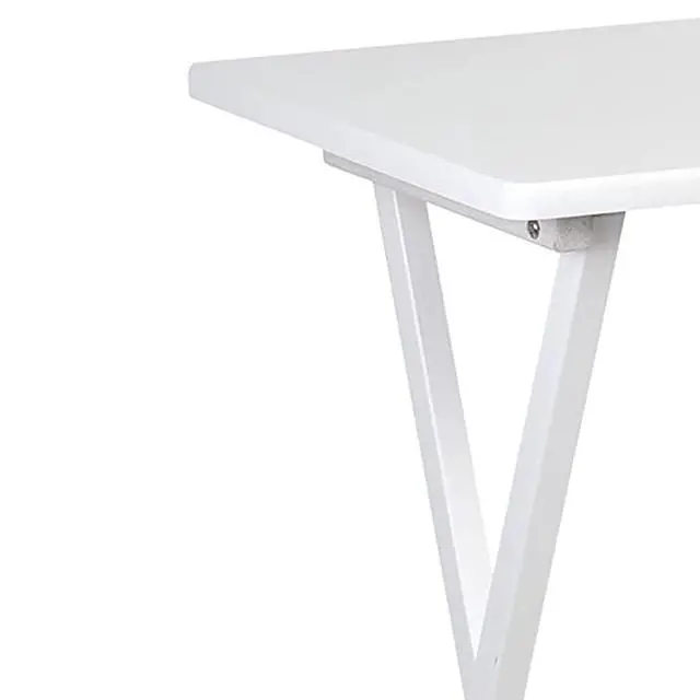 Alt view image 5 of 7 - PJ Wood - Folding Wood TV Tray Table Set - White 10-Piece | Solid Construction, 14.57 in W x 19.09 in D x 26 in H, Space-Saving Storage, Square Shape, Modern Style, Indoor Use