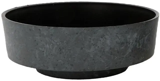 Main image of The HC Companies 8 Inch Round Plastic Succulent Capri Bowl 8"x8"x3" in Faux Concrete Color