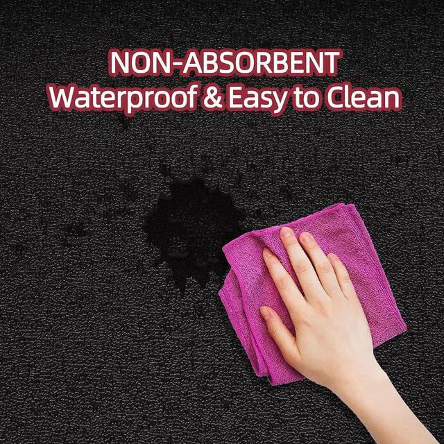 Alt view image 5 of 7 - Fitvids High Density 1/4-Inch Thick Gym Equipment Mat, Non-Slip Floor Protection for Heavy Exercise, Treadmill and Bike Mat in Multiple Sizes