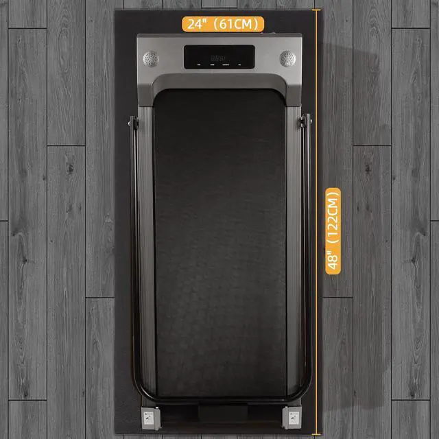 Alt view image 3 of 7 - Fitvids High Density 1/4-Inch Thick Gym Equipment Mat, Non-Slip Floor Protection for Heavy Exercise, Treadmill and Bike Mat in Multiple Sizes