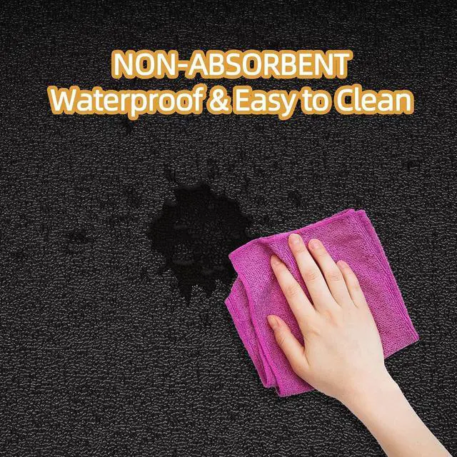 Alt view image 5 of 7 - Fitvids High Density 1/4-Inch Thick Gym Equipment Mat, Non-Slip Floor Protection for Heavy Exercise, Treadmill and Bike Mat in Multiple Sizes