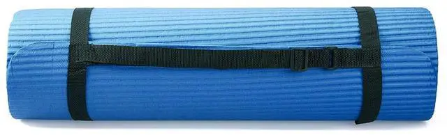 Alt view image 7 of 7 - BalanceFrom 7-Piece Yoga Set with 71x24x0.5 Inches Extra Thick Mat and Carrying Sling Includes 2 Blocks, Stretch Strap, 2 Towels, and Knee Pad for Home, Studio, and Gym Workouts
