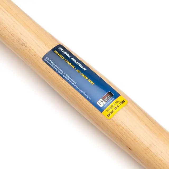 Alt view image 4 of 5 - Estwing 4-Pound Hard Face Sledge Hammer - 16-Inch Hickory Handle, Ergonomic Grip, Durable Construction for Demolition & Stake Driving