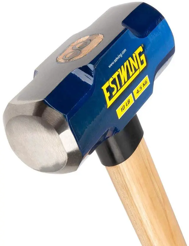 Alt view image 2 of 5 - Estwing 10-Pound Hard Face Sledge Hammer - 36-Inch Hickory Handle, Ergonomic Grip, Durable Construction for Demolition & Stake Driving