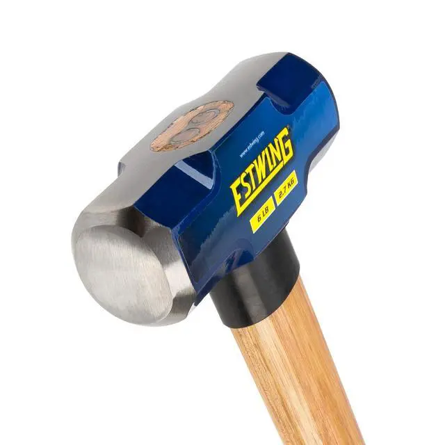 Alt view image 2 of 5 - Estwing 6-Pound Hard Face Sledge Hammer - 36-Inch Hickory Handle, Ergonomic Grip, Durable Construction for Demolition & Stake Driving