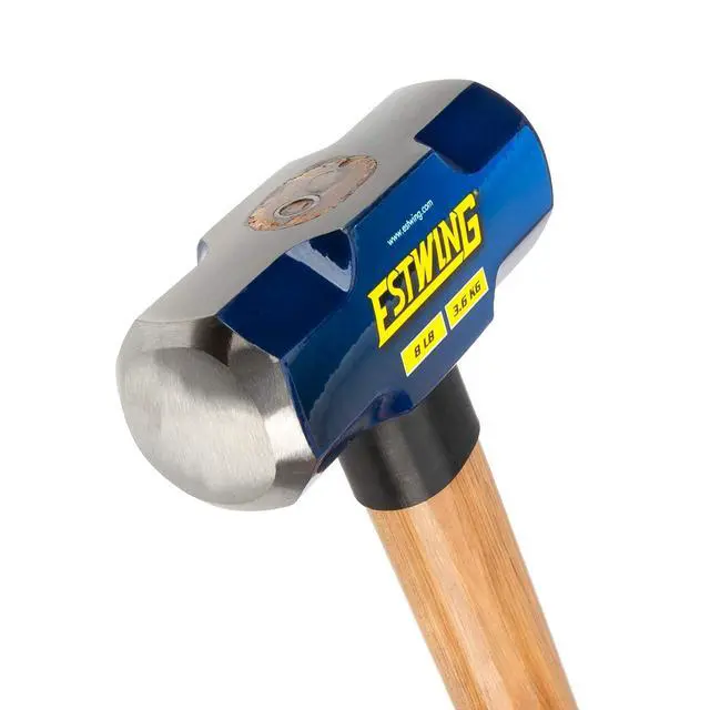 Alt view image 2 of 5 - Estwing 8-Pound Hard Face Sledge Hammer - 36-Inch Hickory Handle, Ergonomic Grip, Durable Construction for Demolition & Stake Driving