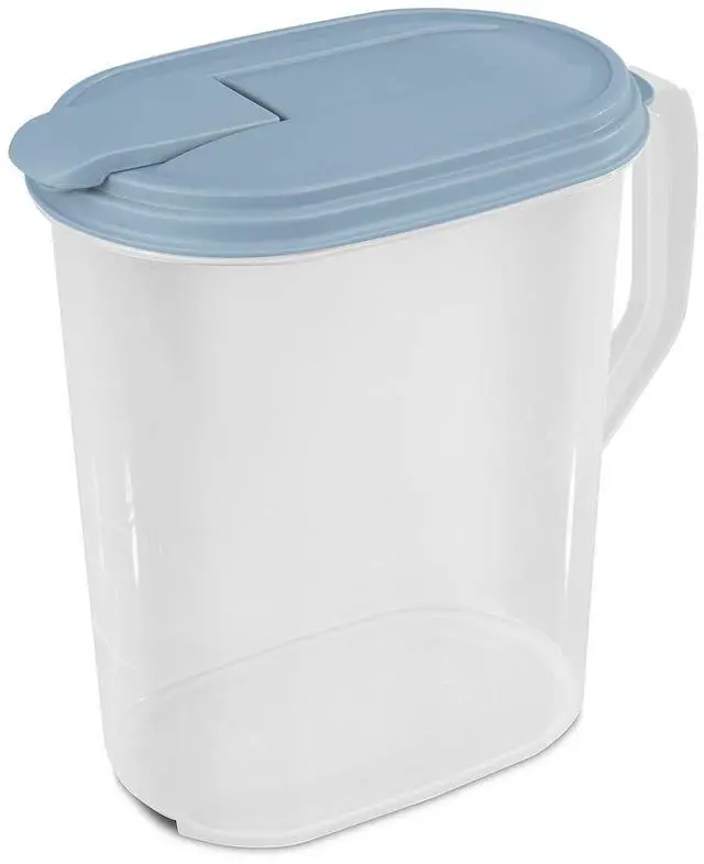 Main image of Sterilite Hinged Pitcher with Handle for Home & Kitchen, 1 Gallon, 24-Pack | Clear Plastic Pitchers and Drink Containers for Serving Water, Tea, Lemonade, Coffee, Soda, and Other Beverages