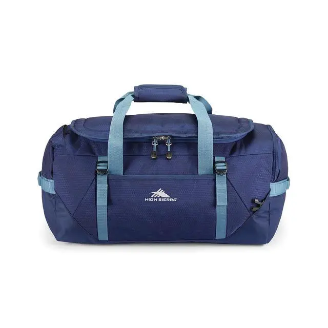 Alt view image 4 of 7 - High Sierra Fairlead Travel Overnight Duffel Backpack Gym Bag with Padded Handles, Compression Straps, and Multiple Pockets, True Navy/Graphite Blue