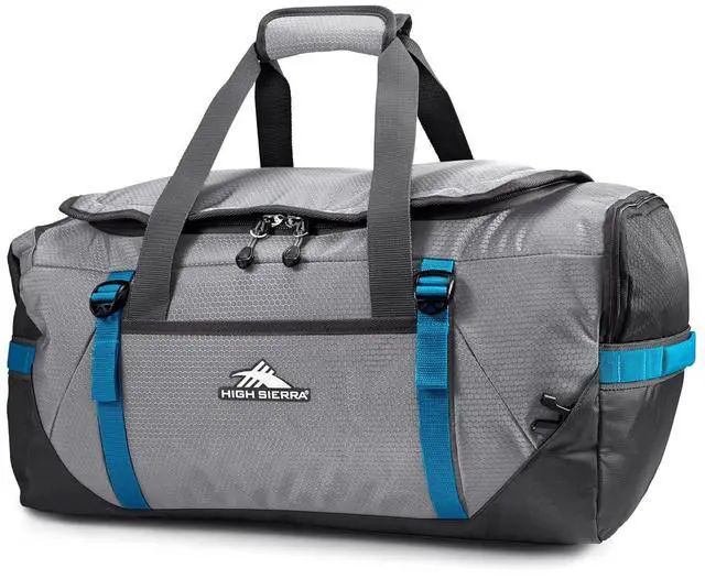 Main image of High Sierra Fairlead Convertible Duffel Bag, Lightweight and Durable Weekender Duffel, easily converts into backpack, 64L Capacity, Steel Gray/Mercury/Blue